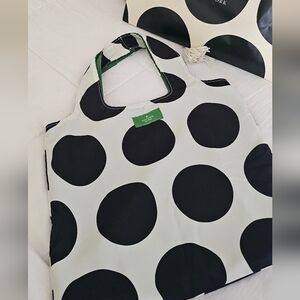 NWOT Kate Spade Reversible Polka Dot/Green Tote